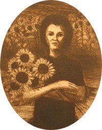 Niña con Girasoles, de José R. Alicea